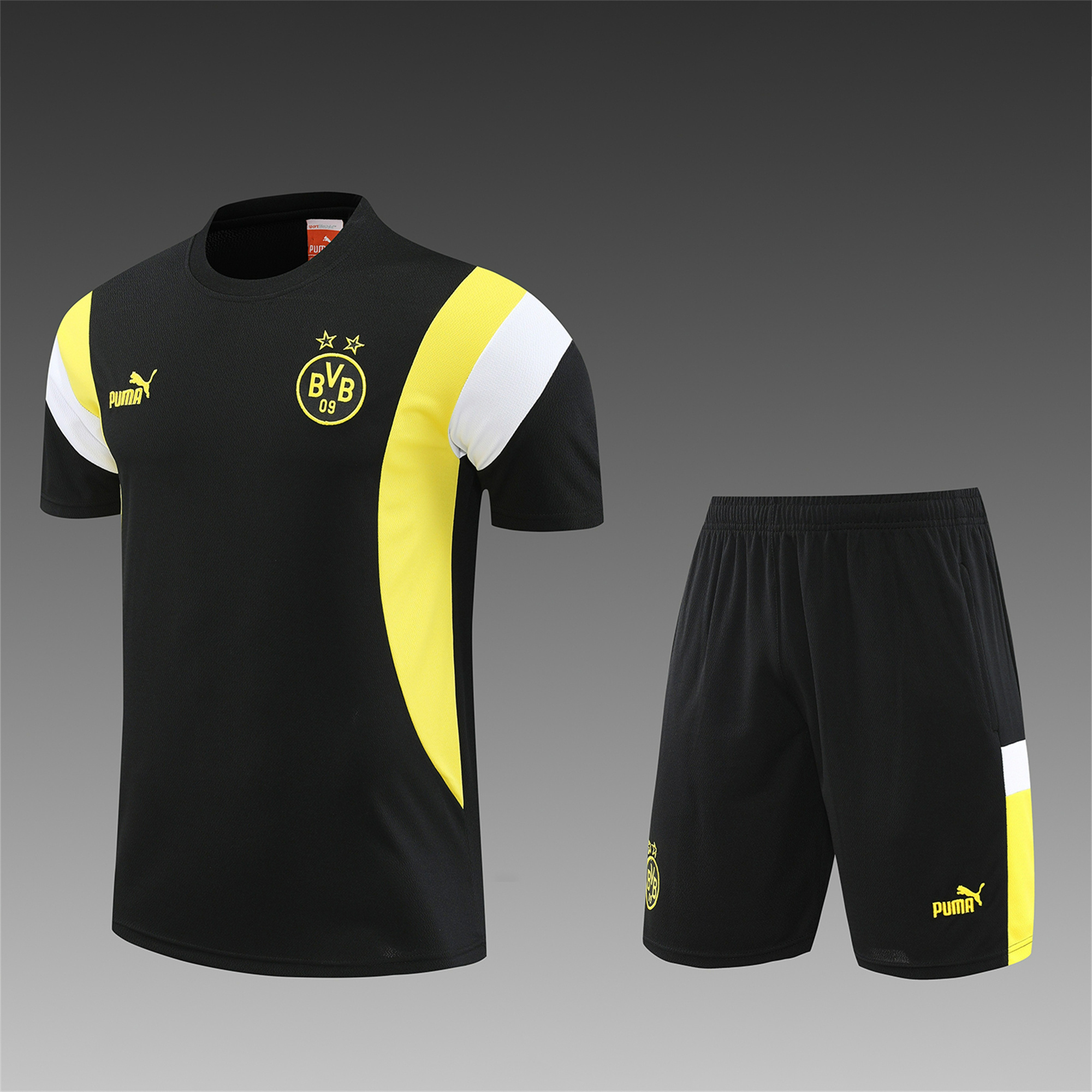 Dortmund 23-24 Short-Sleeve Training Set - Black - SOCCERDEALSHOP