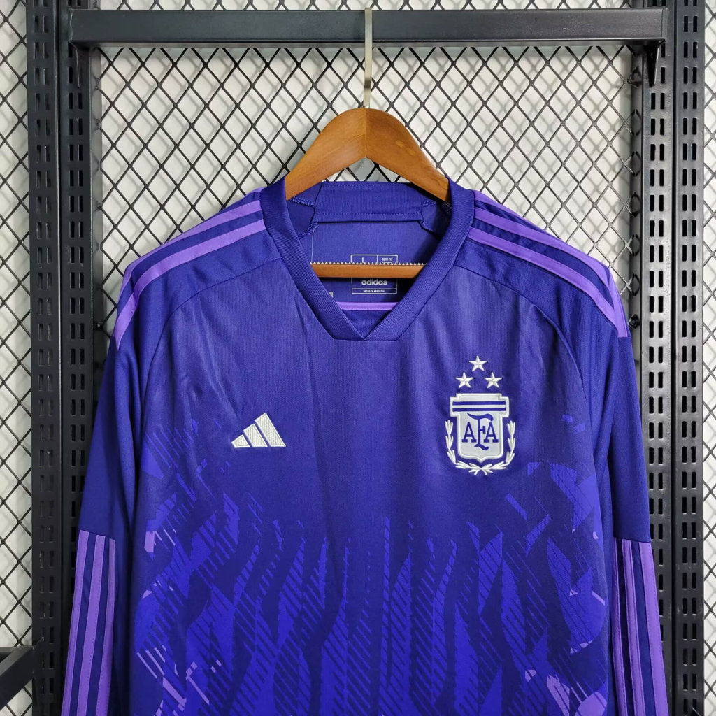 Argentina 3 Stars 22-23 Away Long Sleeve Jersey - Fans Version - SOCCERDEALSHOP