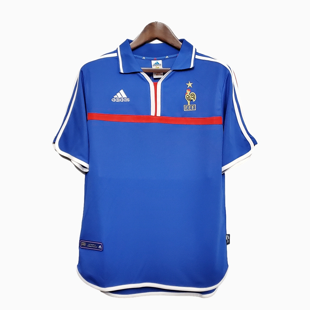 Retro France 2000 Home Stadium Jersey - SOCCERDEALSHOP