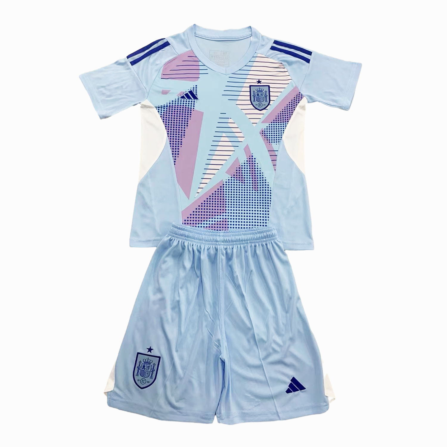 Spain 2024 Goalkeeper Kids Kit - Blue - SOCCERDEALSHOP
