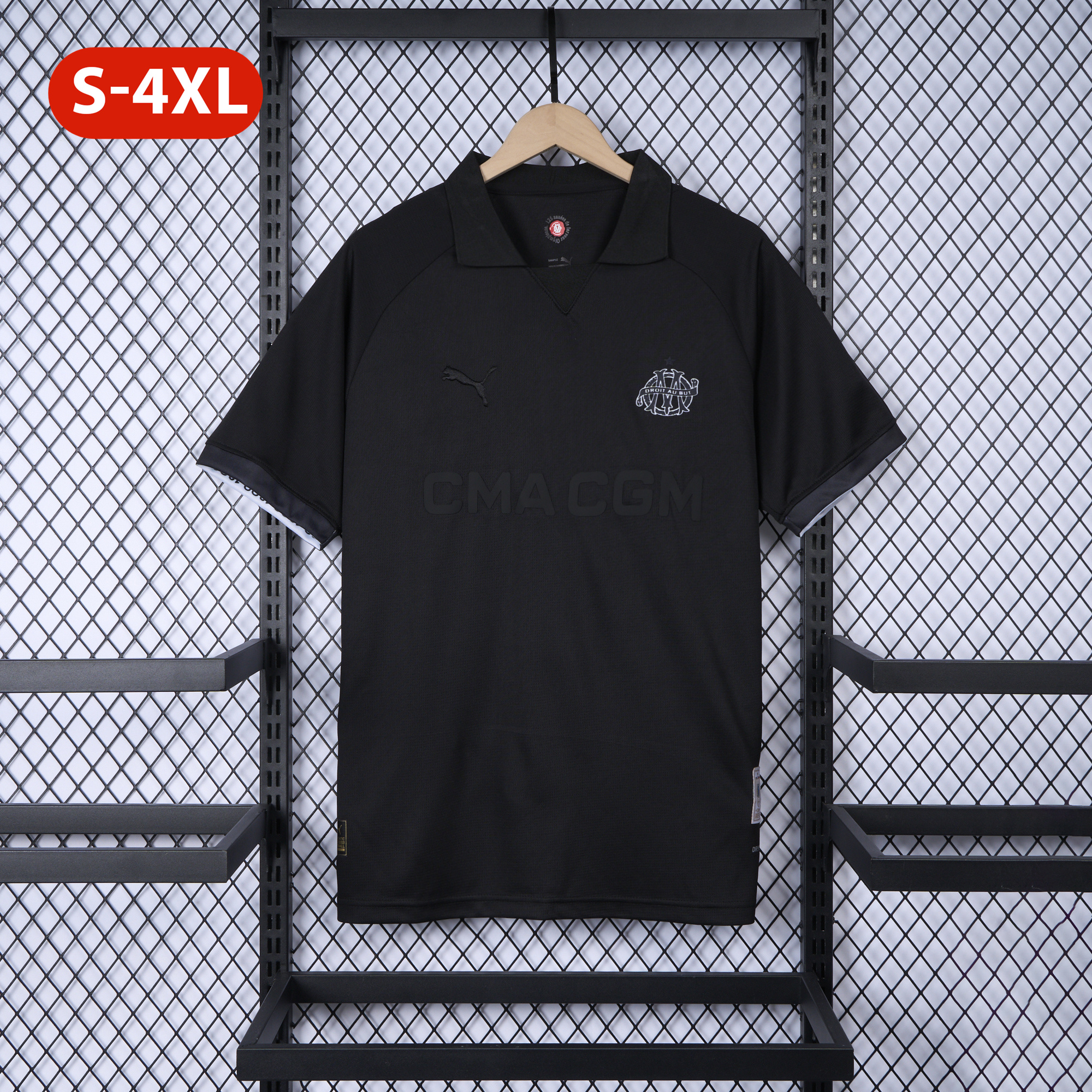 Marseille 24-25 125th Anniversary Black Jersey - Fans Version - SOCCERDEALSHOP