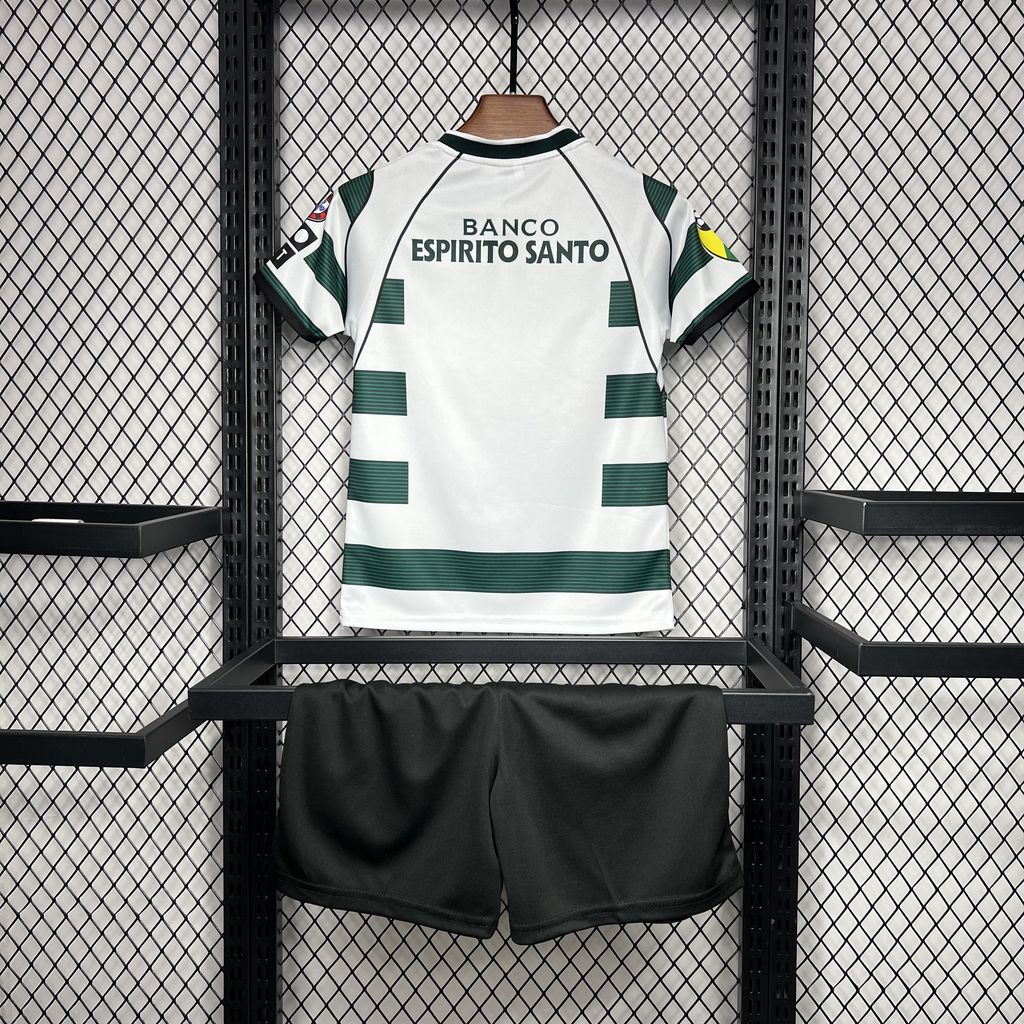 Retro Sporting CP 2001-03 Home Stadium Kids Kit - SOCCERDEALSHOP