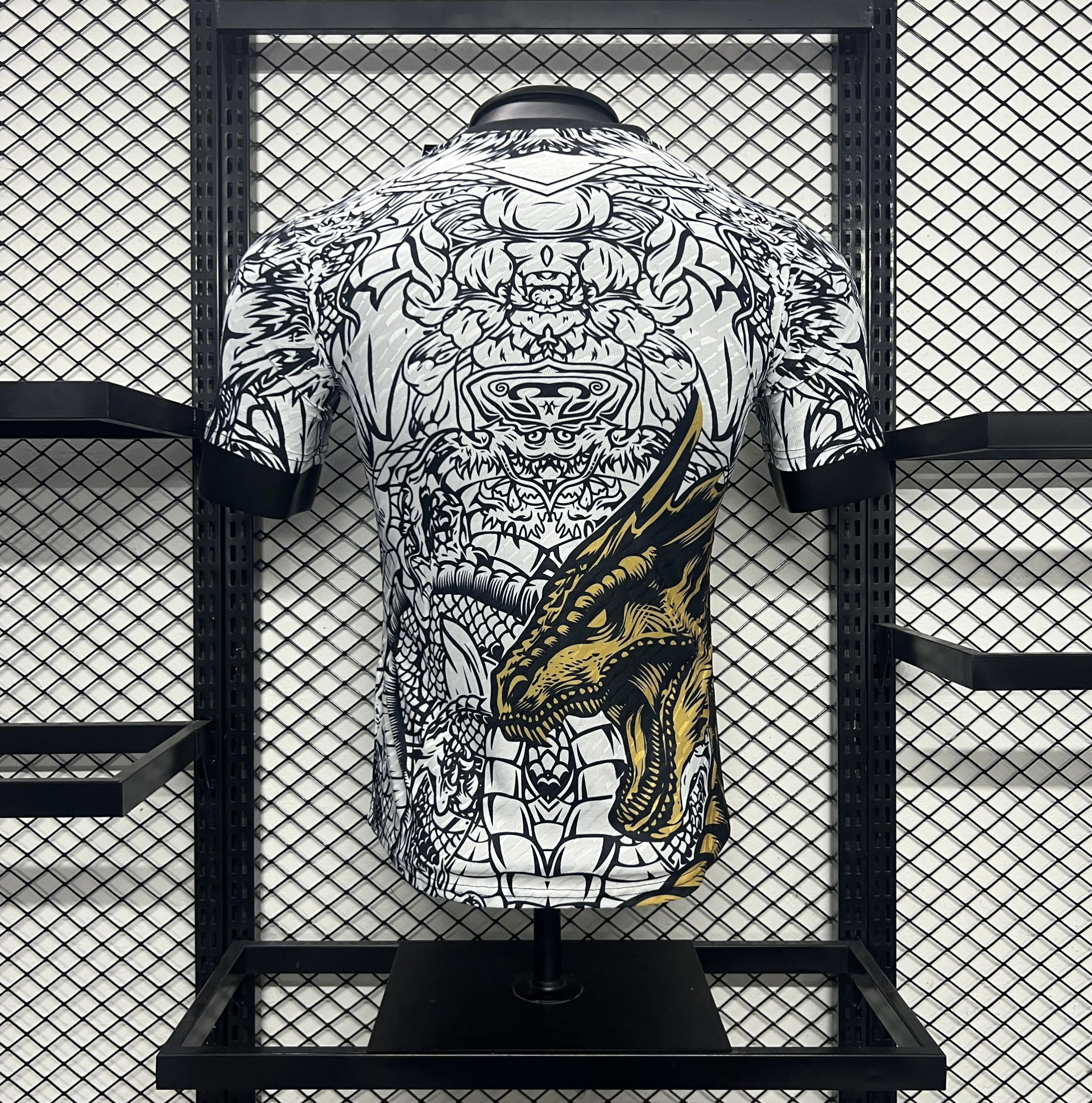 Real Madrid 24-25 Yellow Dragon Special Edition White Jersey - Player Version - SOCCERDEALSHOP