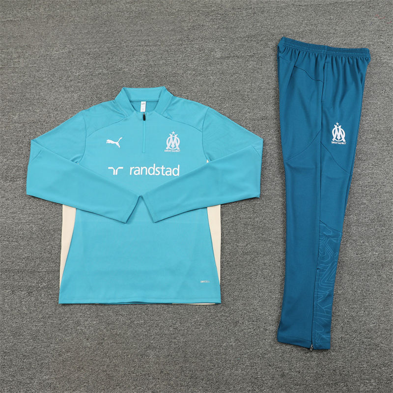 Marseille 24-25 Long Sleeve Training Set - Lake Blue - SOCCERDEALSHOP