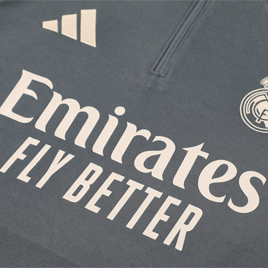 Real Madrid 24-25 Long Sleeve Training Set - Deep Grey - SOCCERDEALSHOP