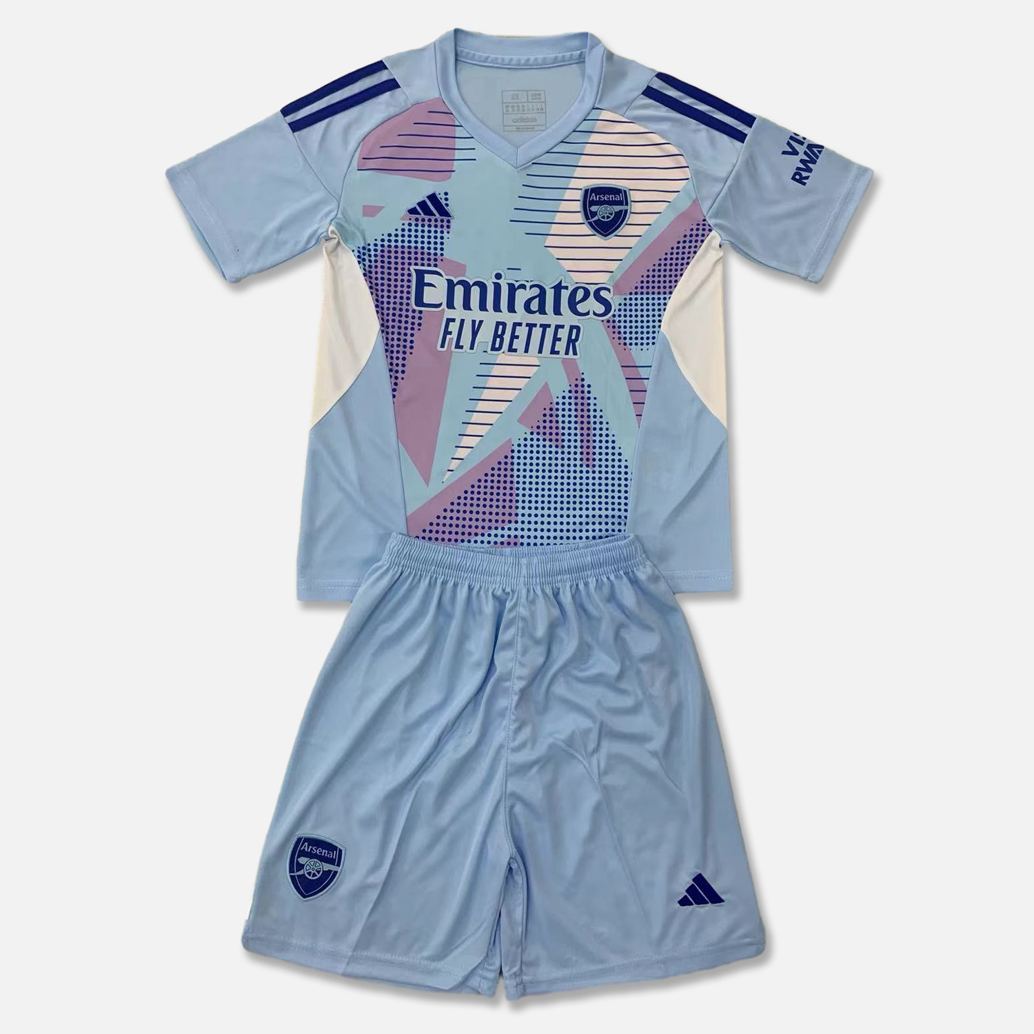 Arsenal 24-25 Lake Blue Goalkeeper Kids Kit - SOCCERDEALSHOP