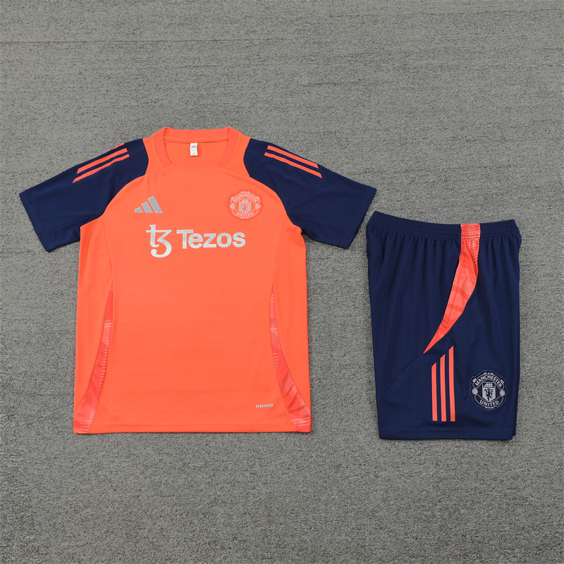 Manchester United 24-25 Short-Sleeve Training Set - Orange - SOCCERDEALSHOP