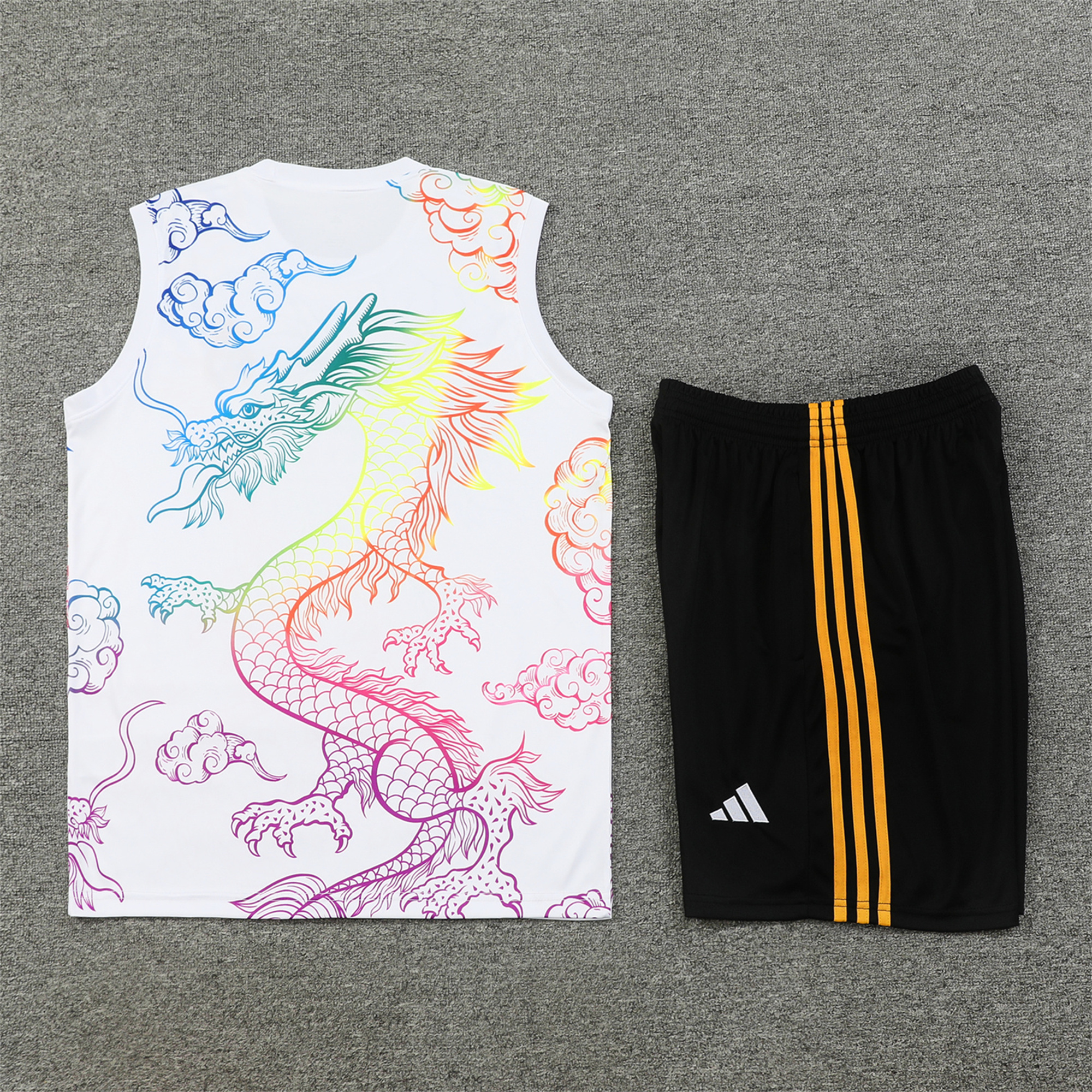 Real Madrid 24-25 Vest Training Set - White Dragon - SOCCERDEALSHOP