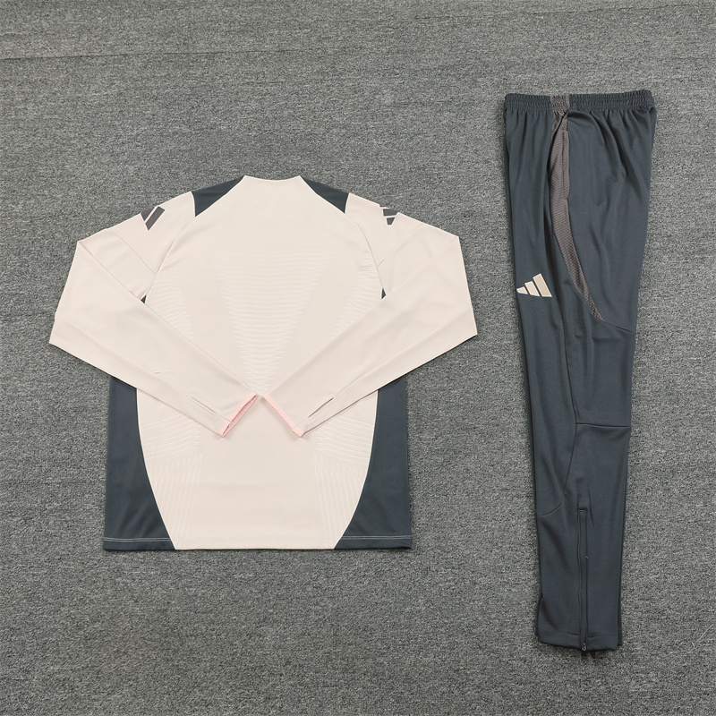 Real Madrid 24-25 Long Sleeve Training Set - Player Version - Apricot - SOCCERDEALSHOP