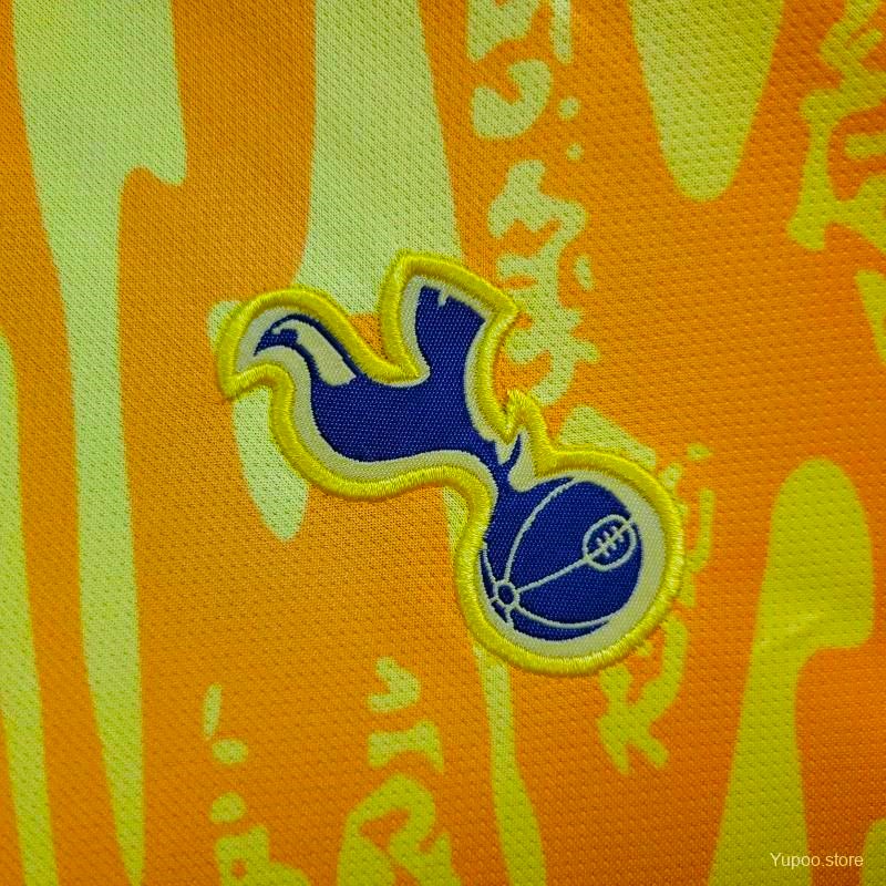 Tottenham Hotspur 24-25 Yellow Goalkeeper Kids Kit - SOCCERDEALSHOP
