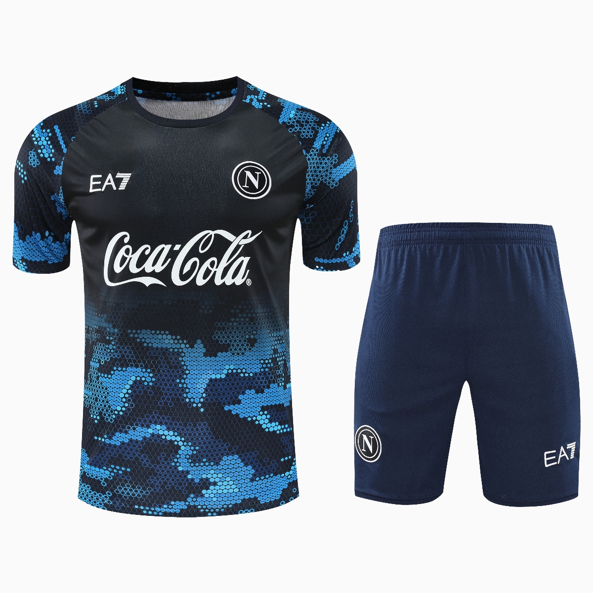 Napoli 24-25 Short-Sleeve Training Set - Blue Top & Shorts - SOCCERDEALSHOP