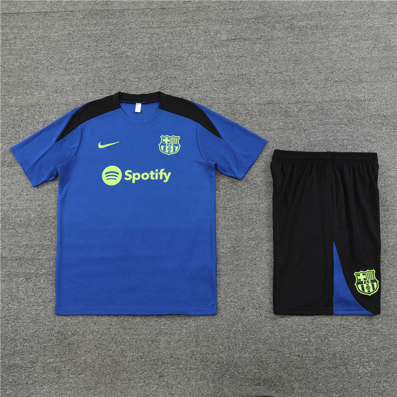 B.A.R.S.A 24-25 Short-Sleeve Training Set - Blue and Black - SOCCERDEALSHOP
