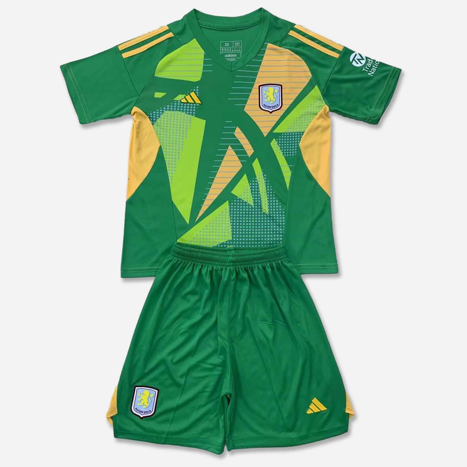 Aston Villa 24-25 Fruit Green Goalkeeper Kids Kit - SOCCERDEALSHOP