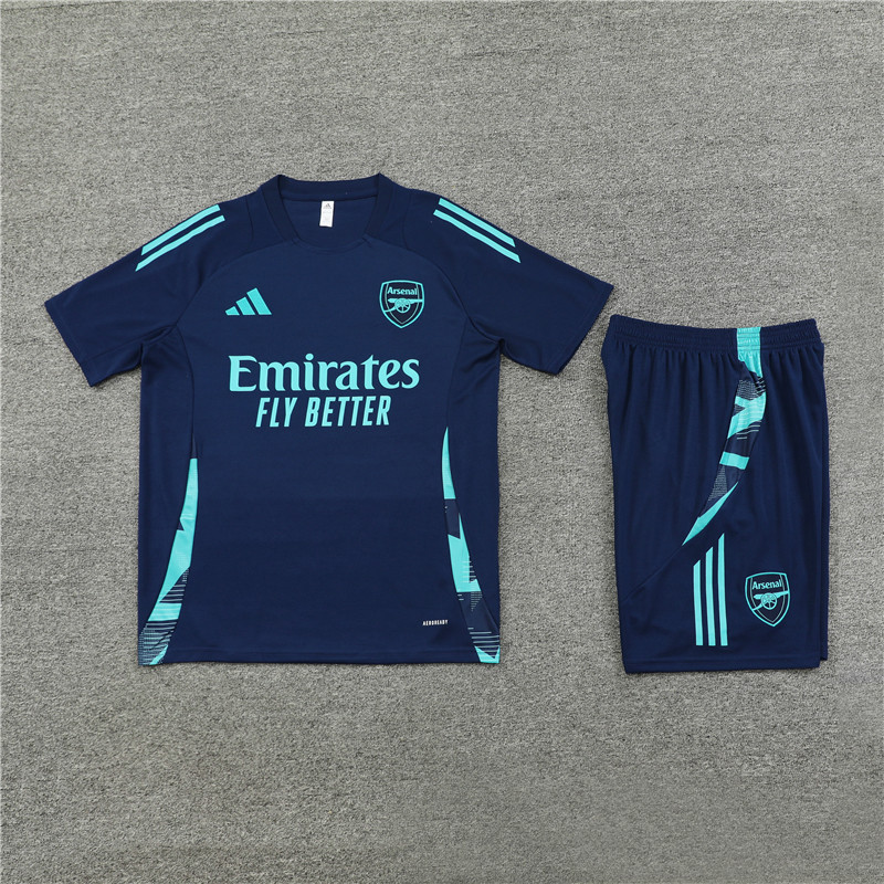 Arsenal 24-25 Short-Sleeve Training Kids Kit - Deep Blue - SOCCERDEALSHOP