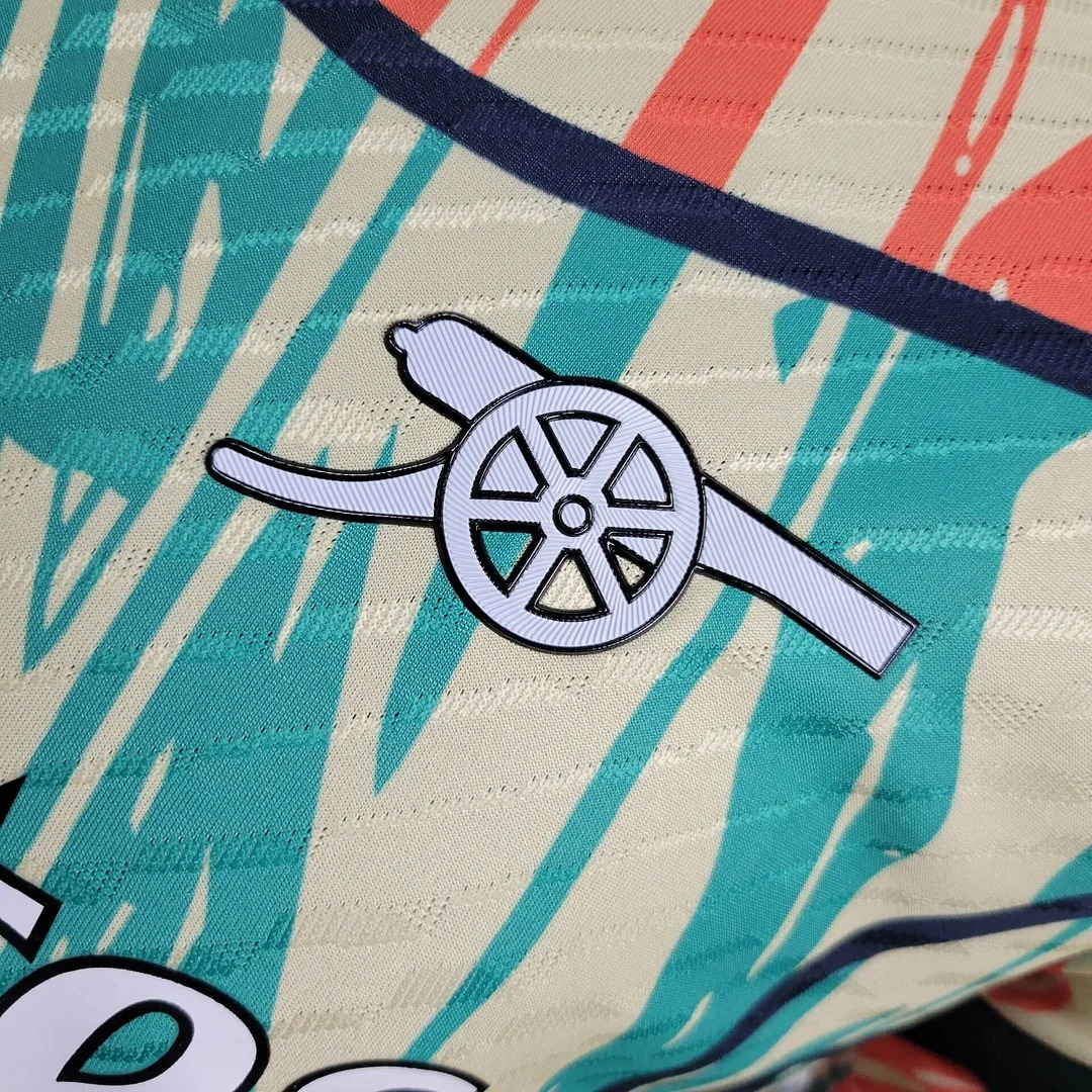 Arsenal 24-25 Red Green Pre-match Jersey - Player Version - SOCCERDEALSHOP