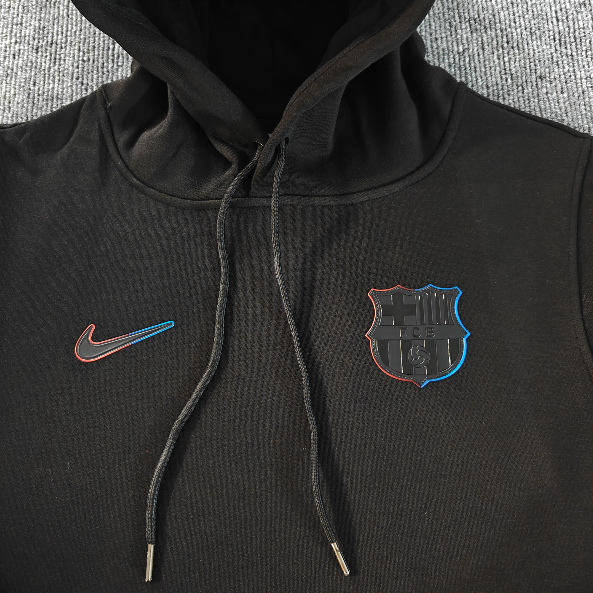 B.A.R.S.A 24-25 Black Team Badge Hoodie - Black - SOCCERDEALSHOP