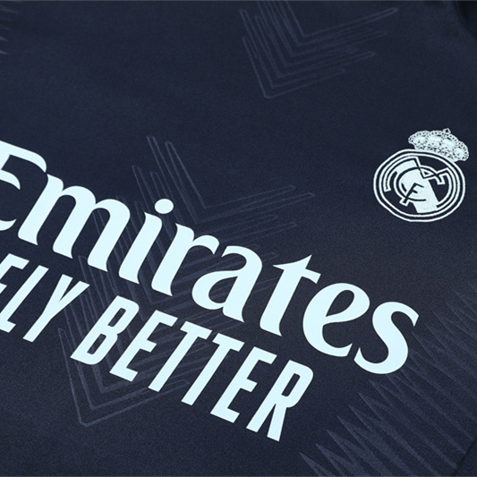 Real Madrid 24-25 Kids Long Sleeve Training Set - Player Version - Royal Blue - SOCCERDEALSHOP