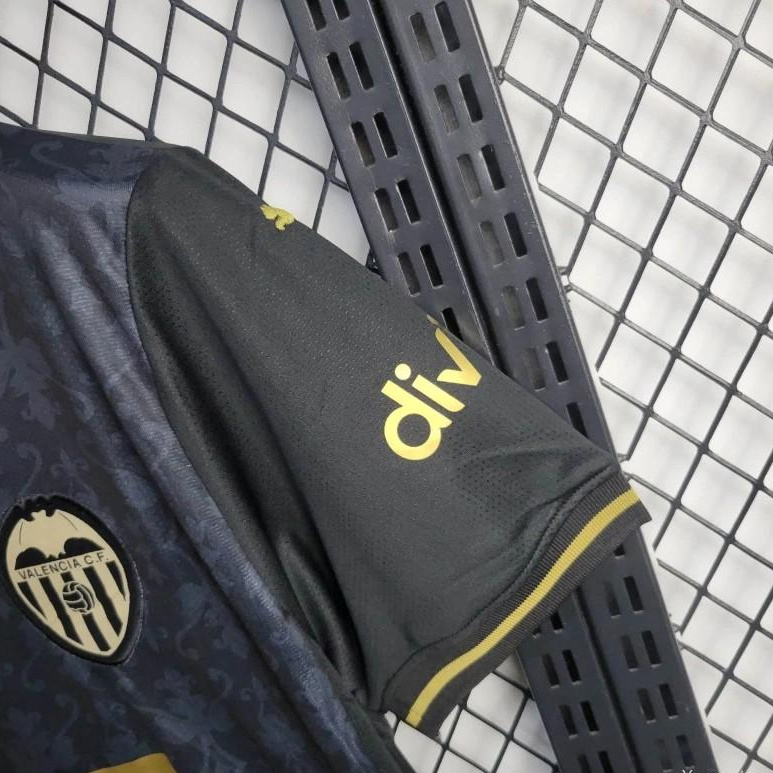 Valencia 24-25 Black Away Jersey - Fans Version - SOCCERDEALSHOP