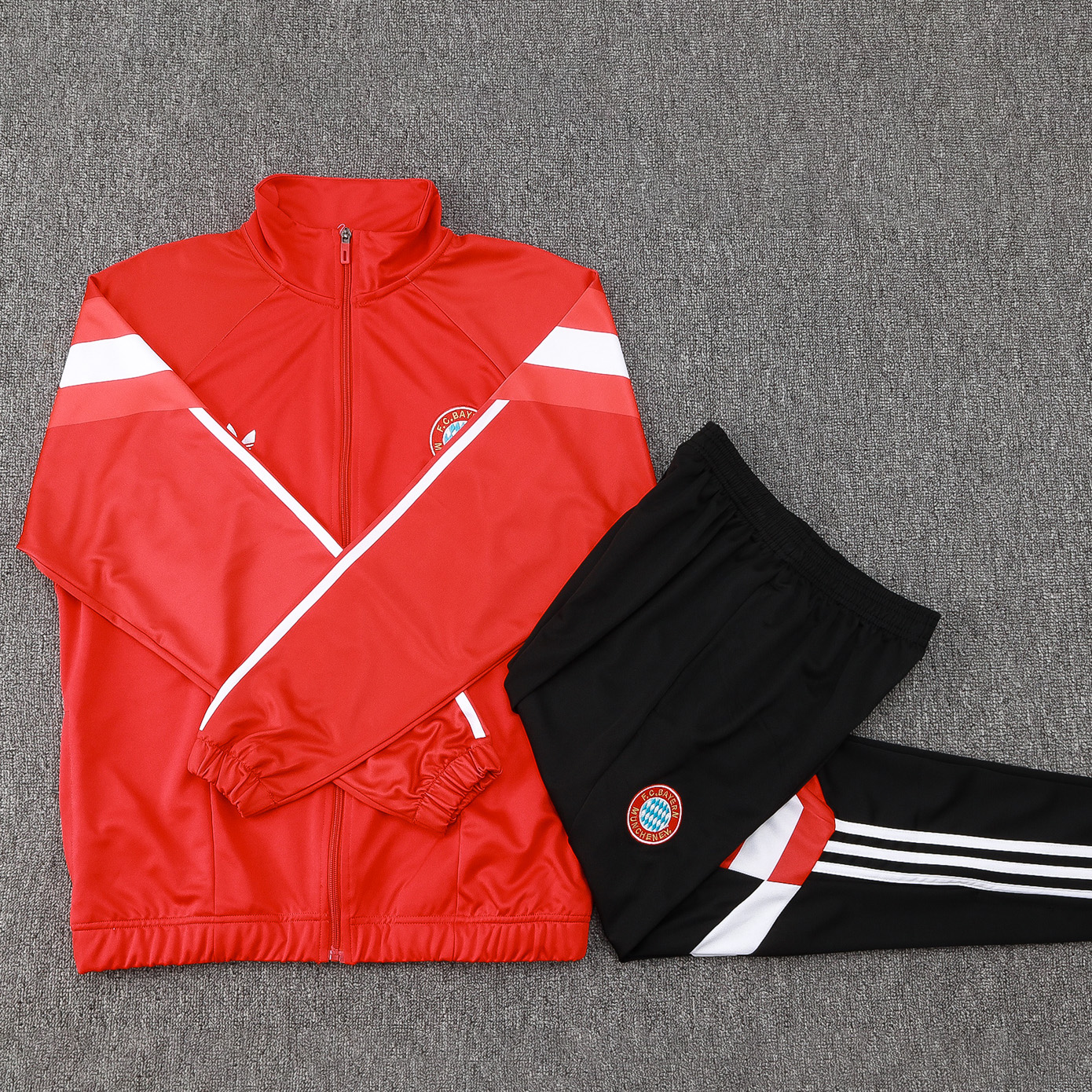 Bayern Munich 24-25 Originals LFSTLR Jacket Training Tracksuit - Red - SOCCERDEALSHOP