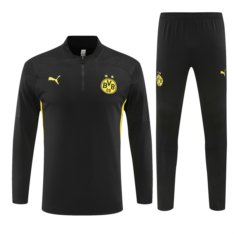 Dortmund 24-25 Long Sleeve Training Set - Black - SOCCERDEALSHOP