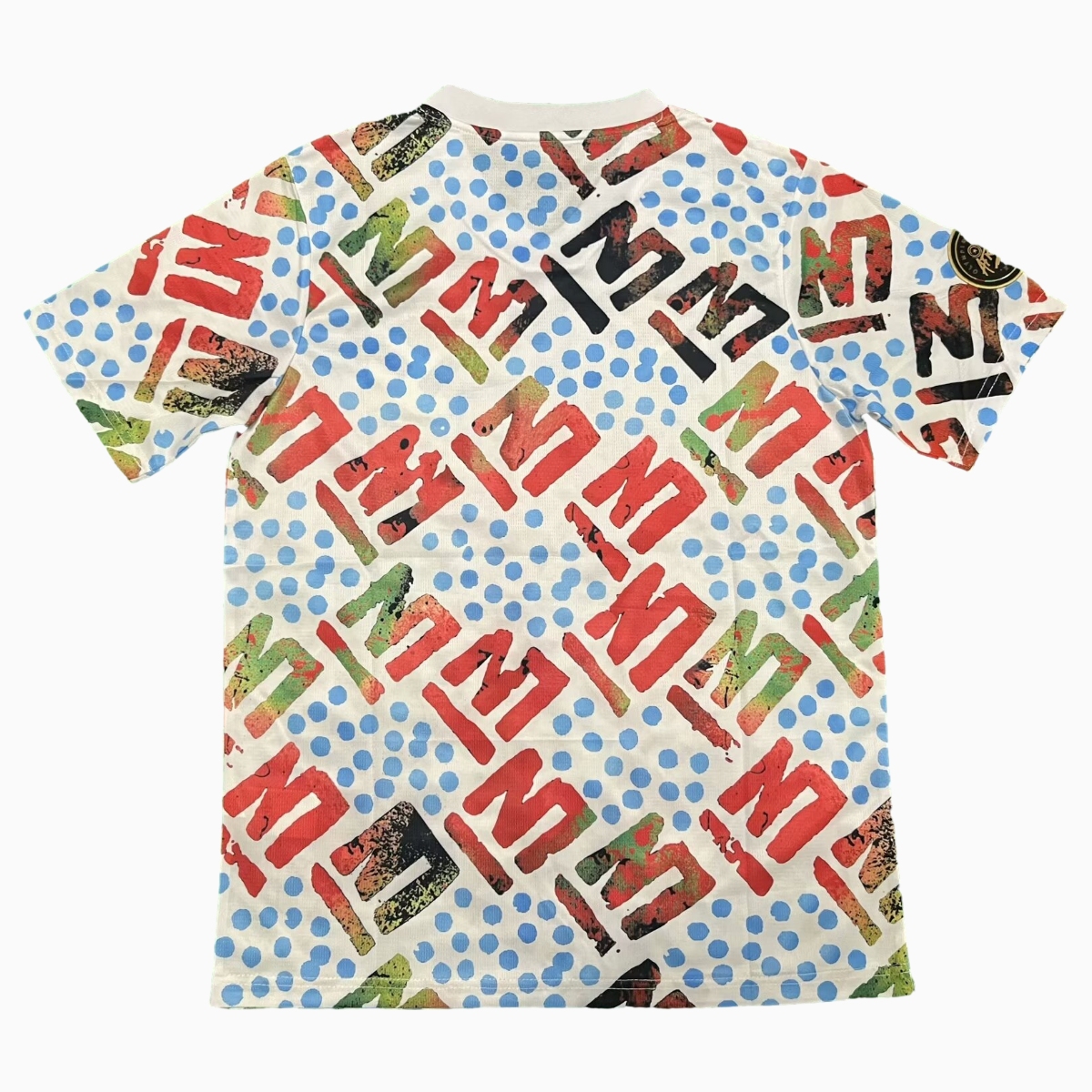 Marseille 24-25 White Graffiti Pre-match Training Jersey - Fans Version - SOCCERDEALSHOP