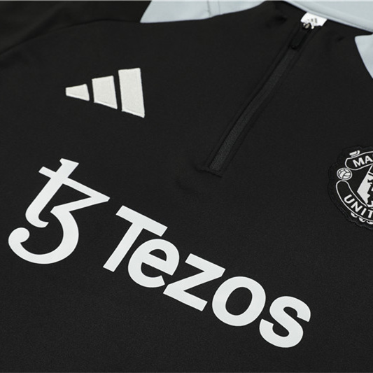 Manchester United 24-25 Long Sleeve Training Set - Black - SOCCERDEALSHOP