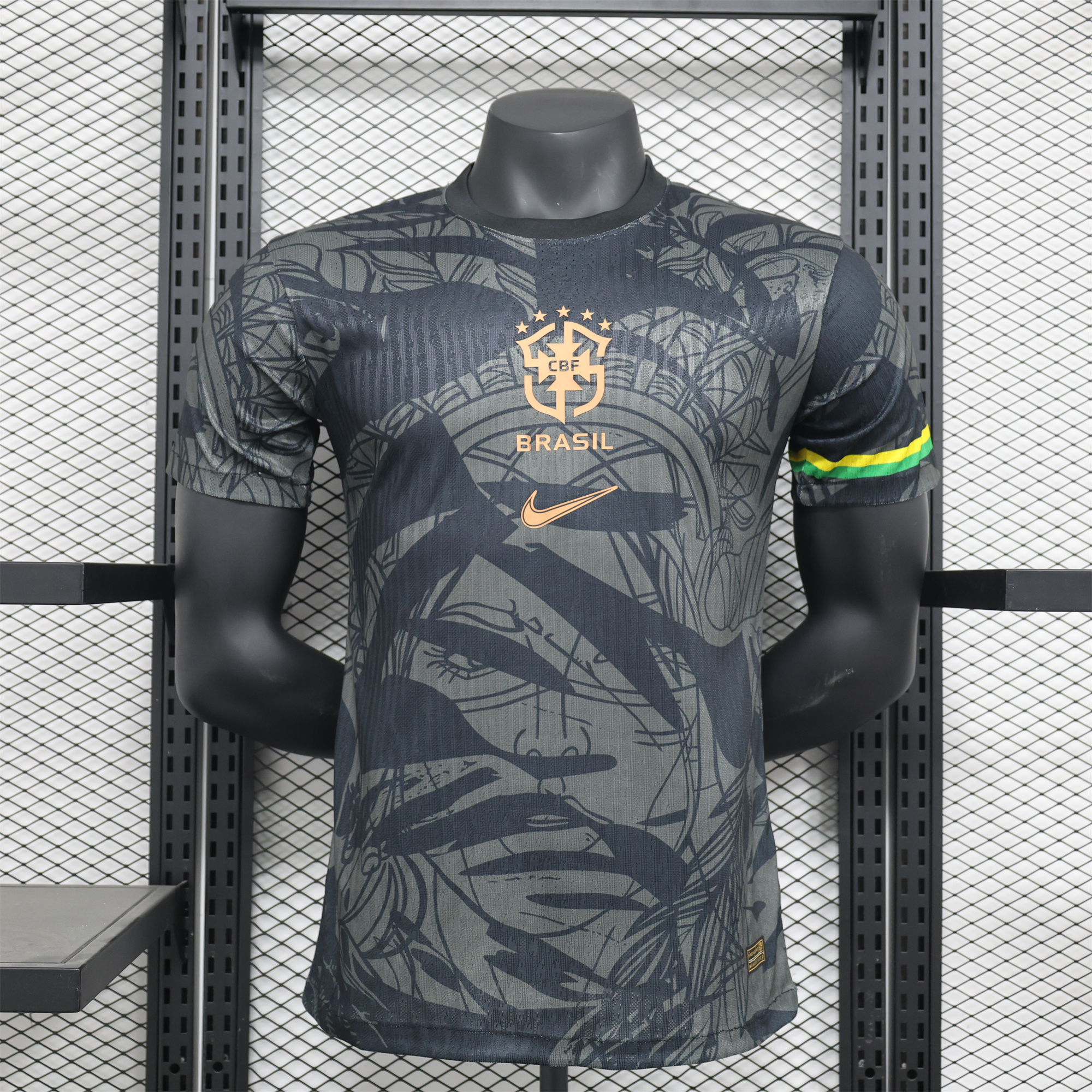 Brazil 2024 Black Face Graffiti Jersey - Player Version - SOCCERDEALSHOP