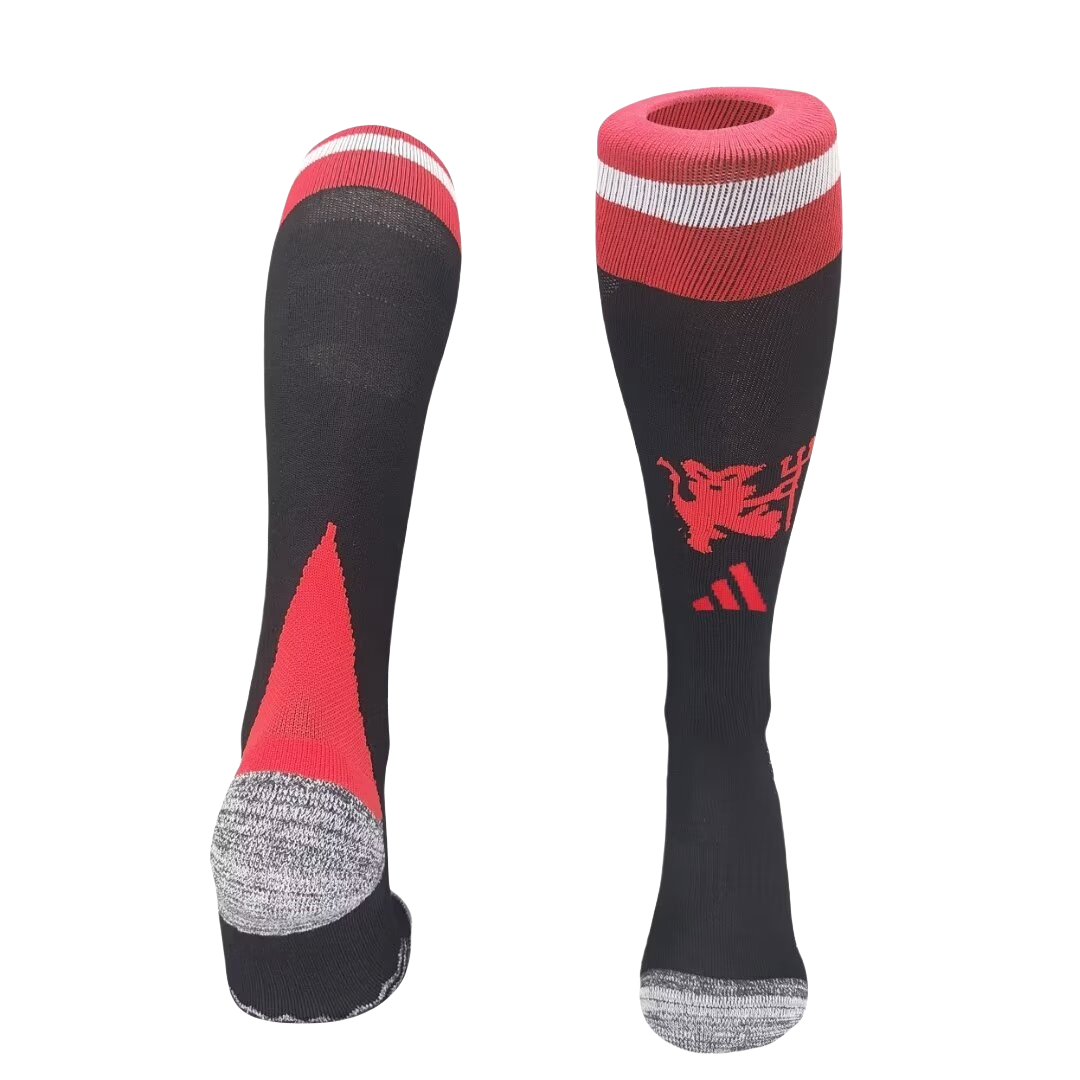 Manchester United 24-25 Home Socks - Black & Red - SOCCERDEALSHOP