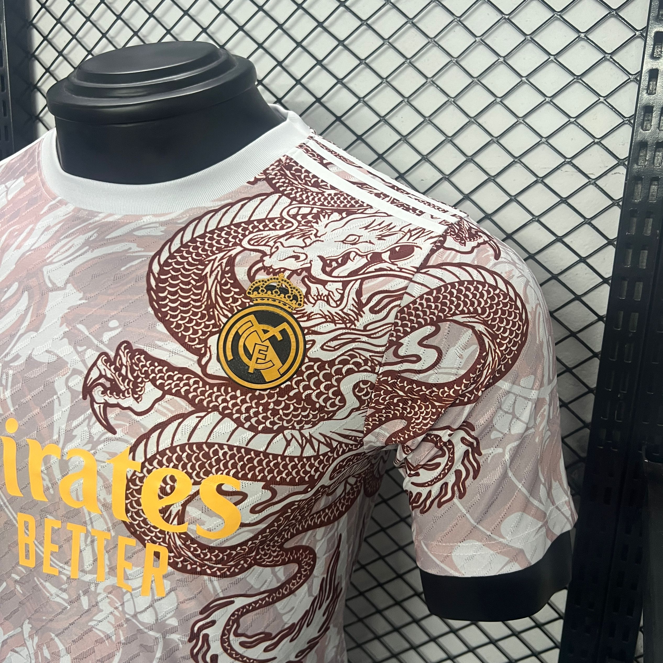 Real Madrid 24-25 Red Dragon Special Edition White Jersey - Player Version - SOCCERDEALSHOP