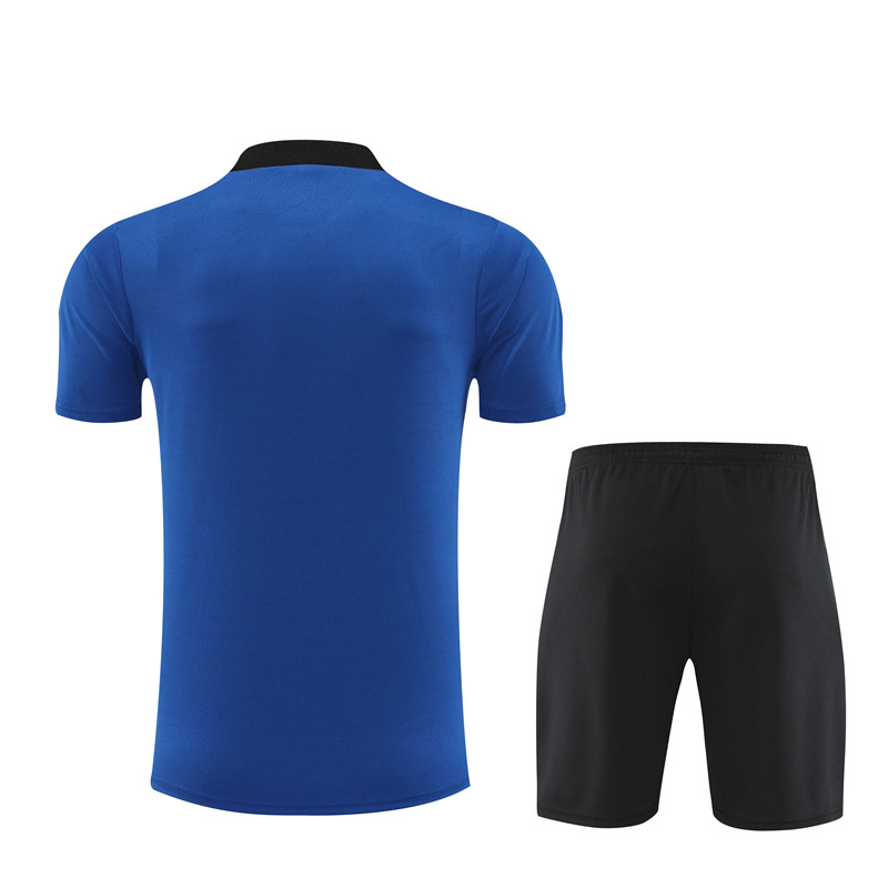B.A.R.S.A 24-25 Short-Sleeve Training Set - Blue and Black - SOCCERDEALSHOP