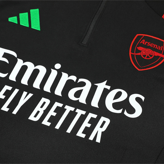 Arsenal 24-25 Long Sleeve Training Set - Black - SOCCERDEALSHOP