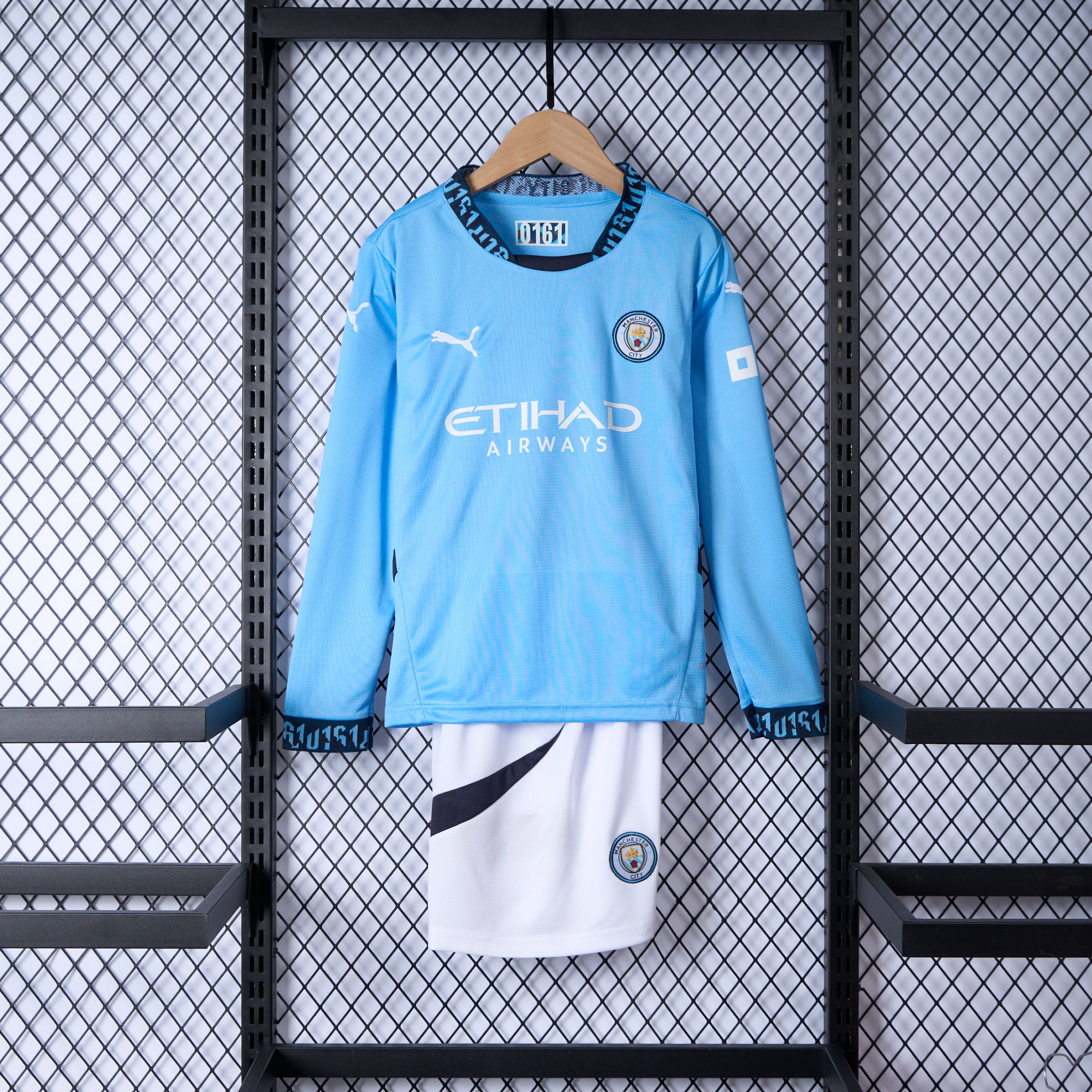 Manchester City 24-25 Home Long Sleeve Kids Kit - SOCCERDEALSHOP