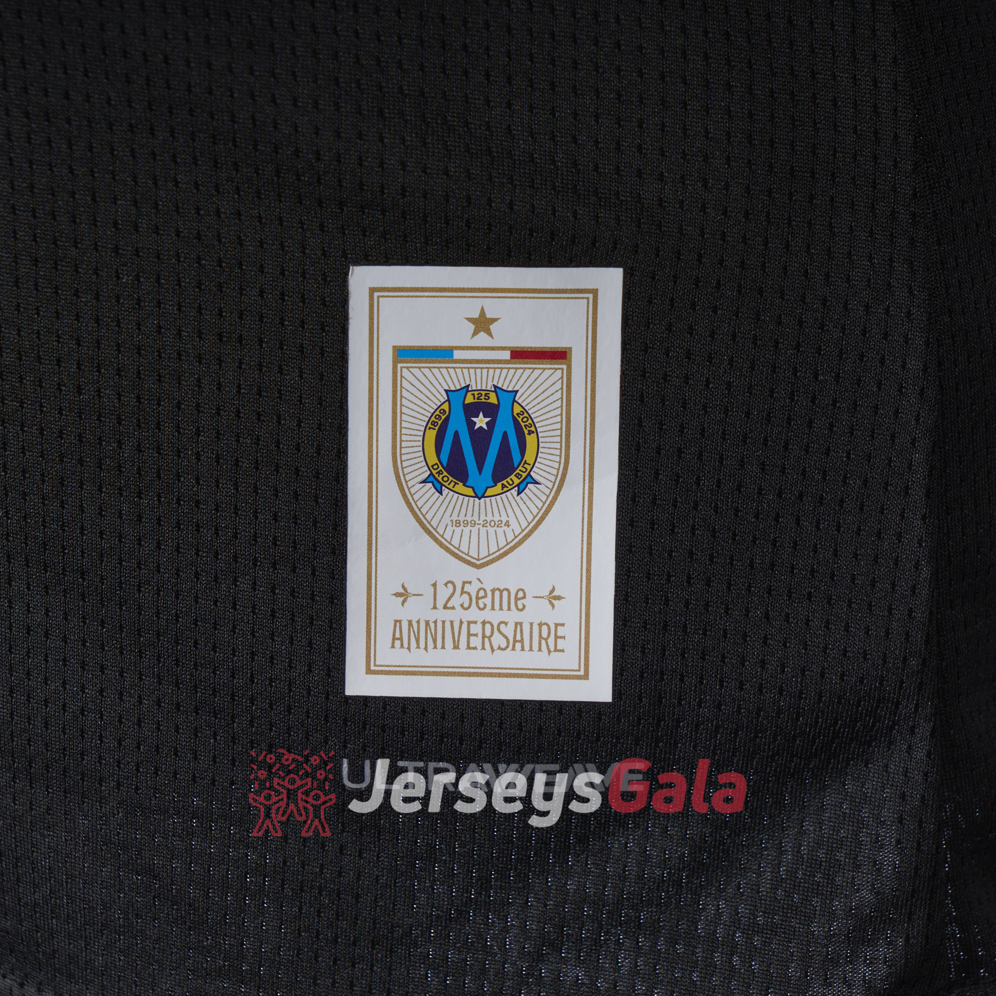 Marseille 24-25 125th Anniversary Black Jersey - Player Version - SOCCERDEALSHOP