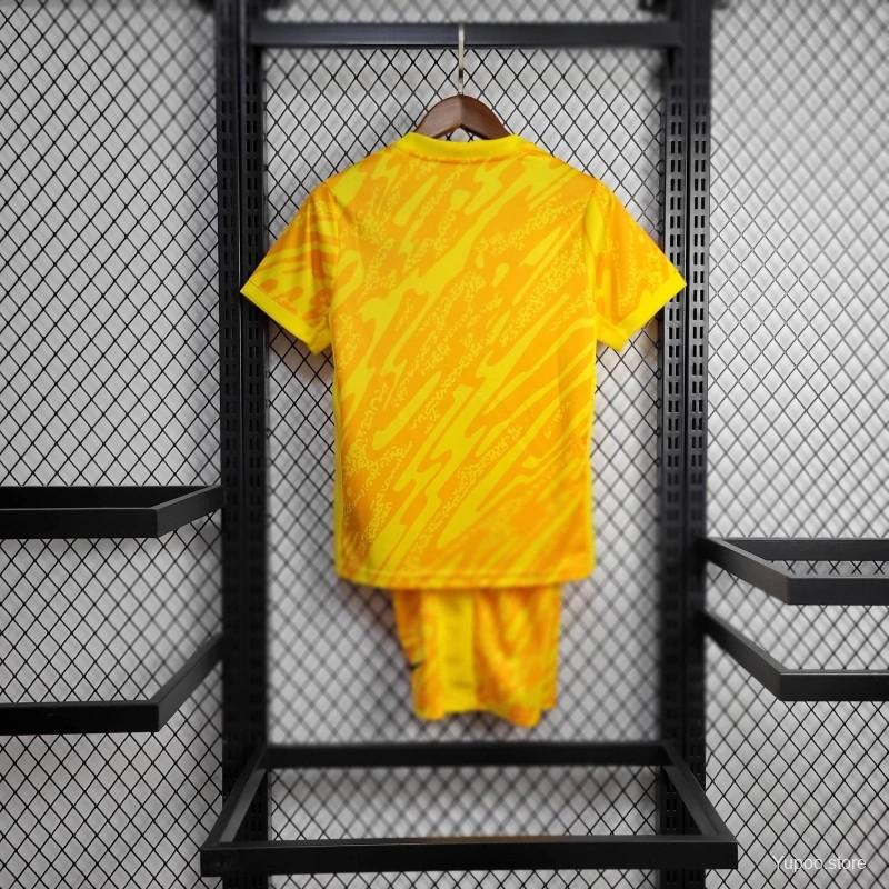 Tottenham Hotspur 24-25 Yellow Goalkeeper Kids Kit - SOCCERDEALSHOP