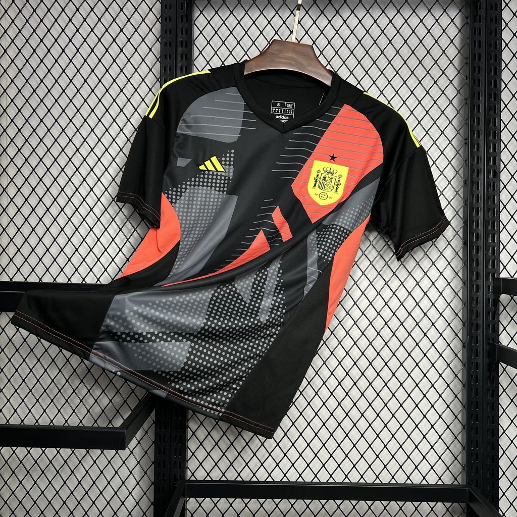 Spain 2024 Black Goalkeeper Jersey - Fans Version - SOCCERDEALSHOP