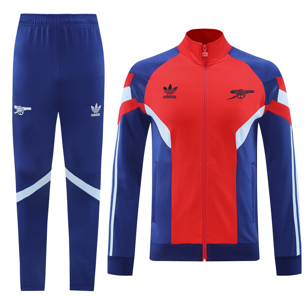 Arsenal 24-25 Originals LFSTLR Jacket Training Tracksuit - Red and Blue - SOCCERDEALSHOP