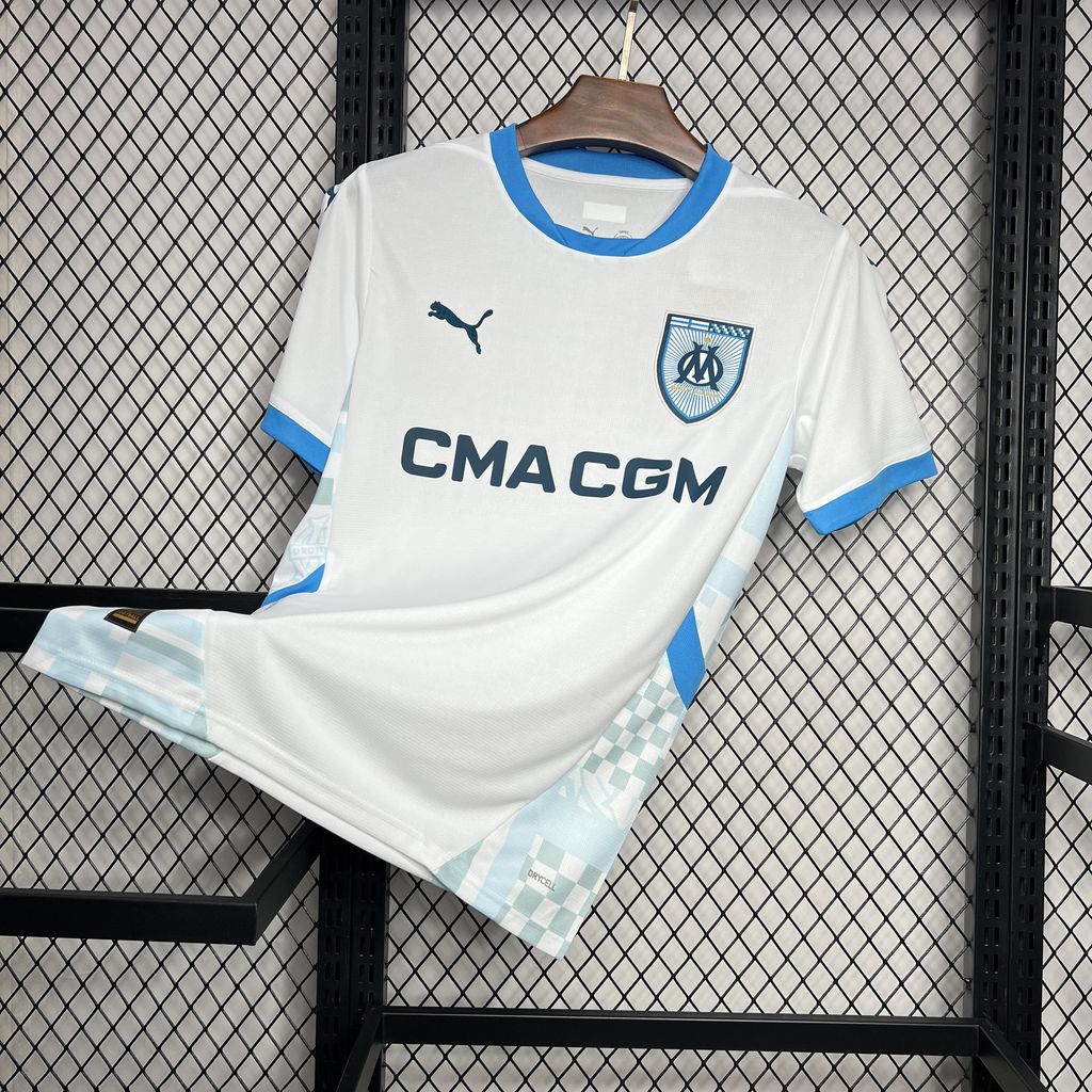 Marseille 24-25 Home Stadium Jersey - Fans Version - SOCCERDEALSHOP