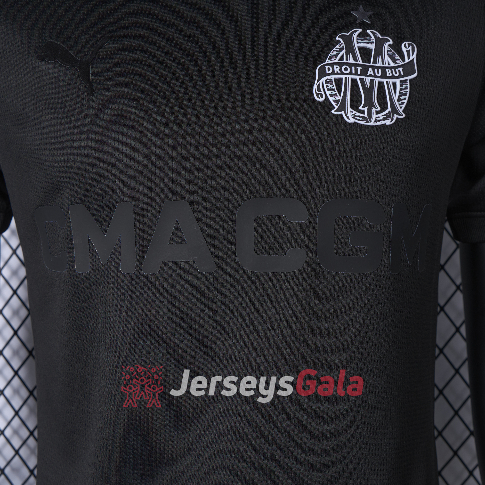 Marseille 24-25 125th Anniversary Black Jersey - Player Version - SOCCERDEALSHOP