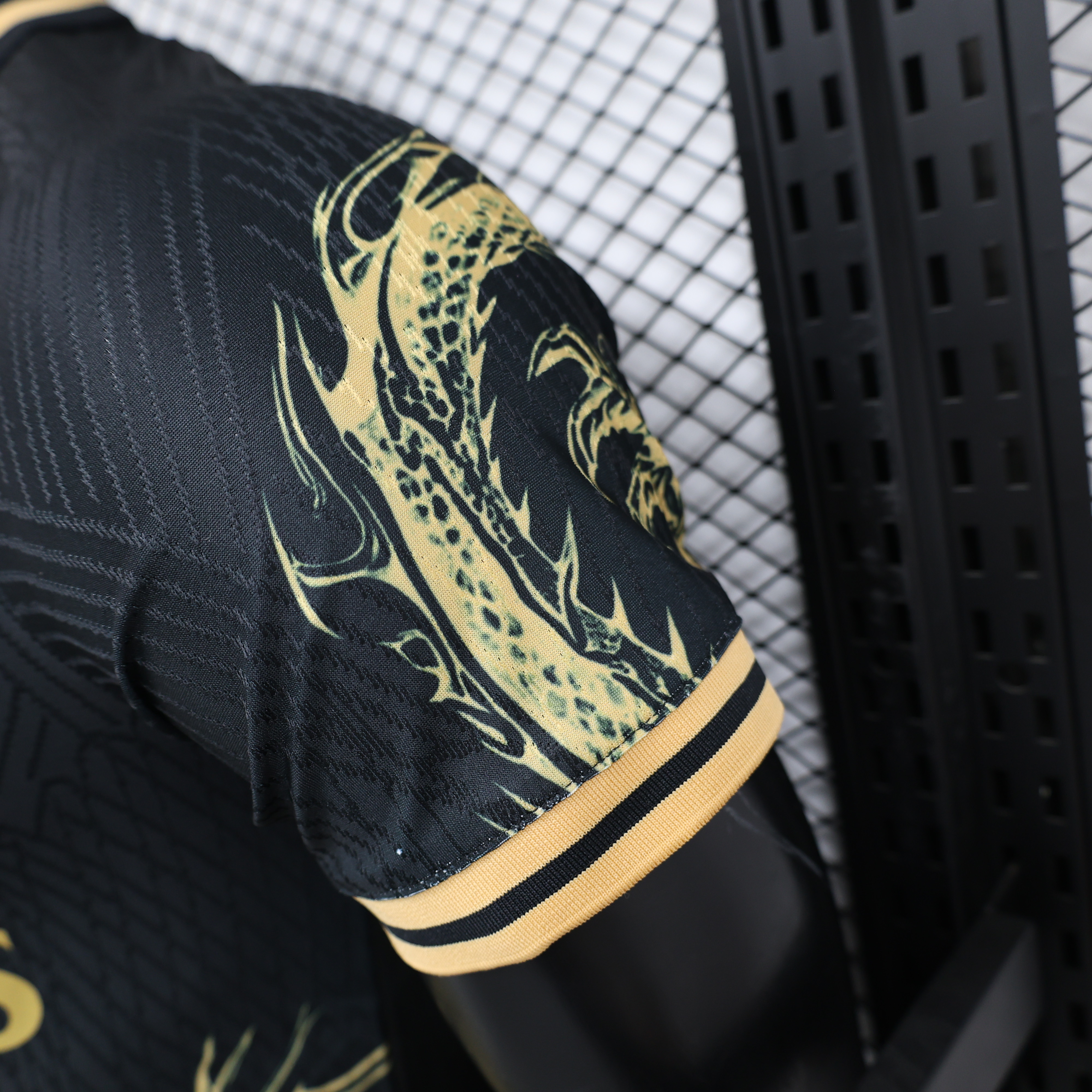 Real Madrid 24-25 Black & Golden Loong Special Edition Jersey - Player Version - SOCCERDEALSHOP