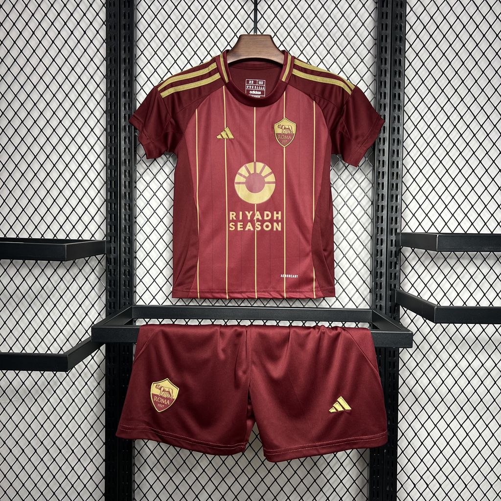 AS Roma 24-25 Home Stadium Kids Kit - SOCCERDEALSHOP