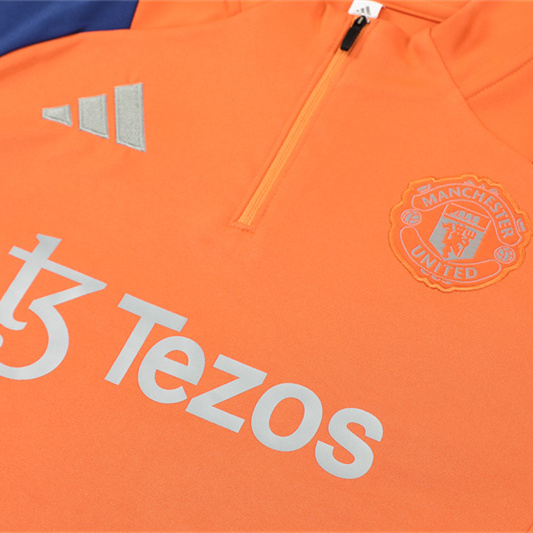 Manchester United 24-25 Long Sleeve Training Set - Orange - SOCCERDEALSHOP