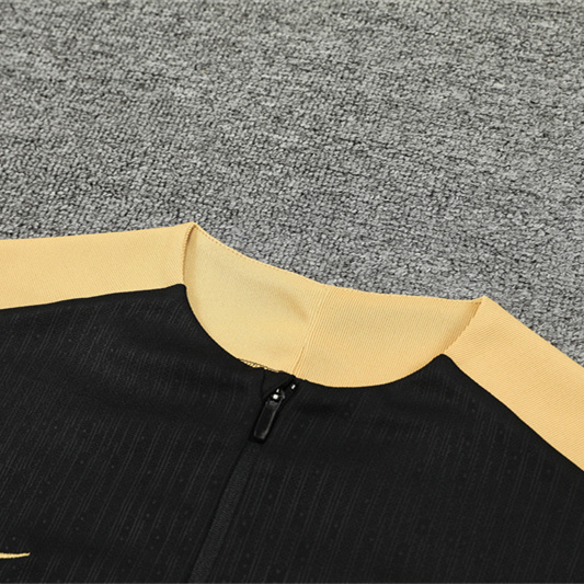 B.A.R.S.A 24-25 Long Sleeve Training Set - Player Version - Black Gold - SOCCERDEALSHOP