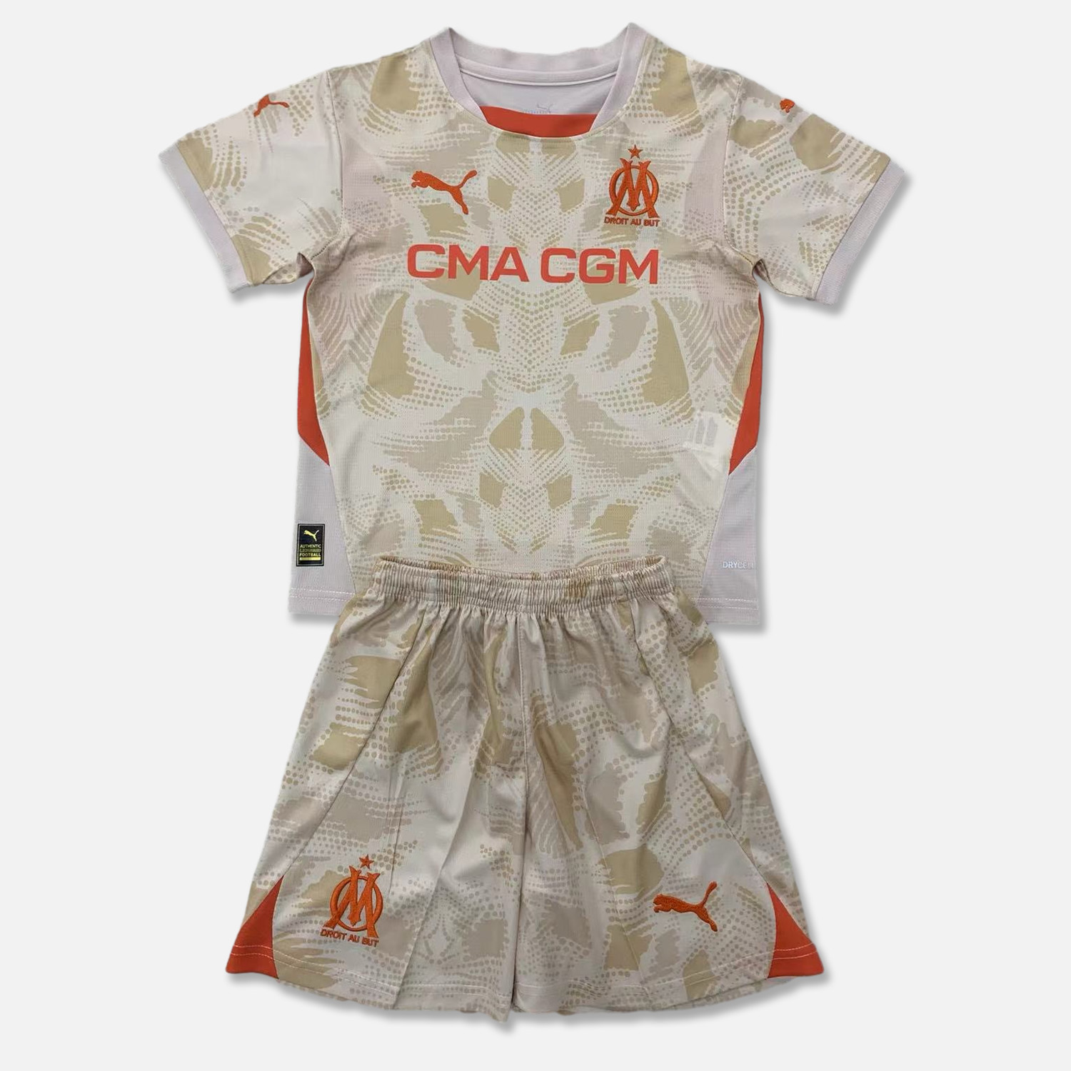 Marseille 24-25 Mud Yellow Goalkeeper Kids Kit - SOCCERDEALSHOP