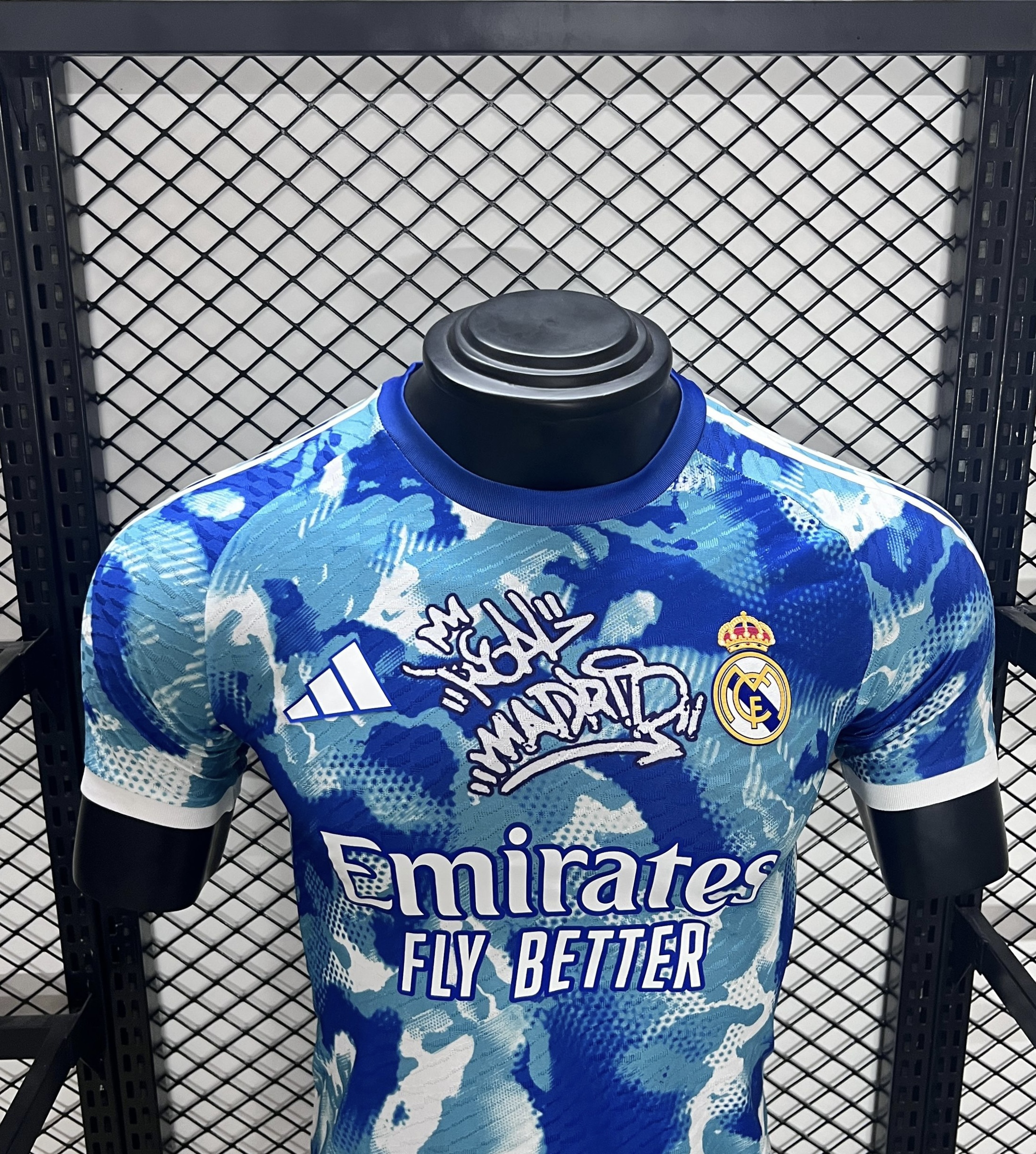 Real Madrid 24-25 Blue Watercolor Special Edition Jersey - Player Version - SOCCERDEALSHOP