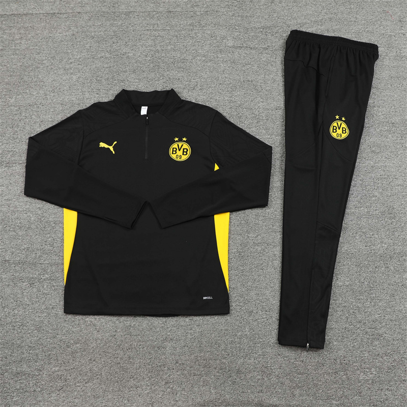 Dortmund 24-25 Long Sleeve Training Set - Black - SOCCERDEALSHOP
