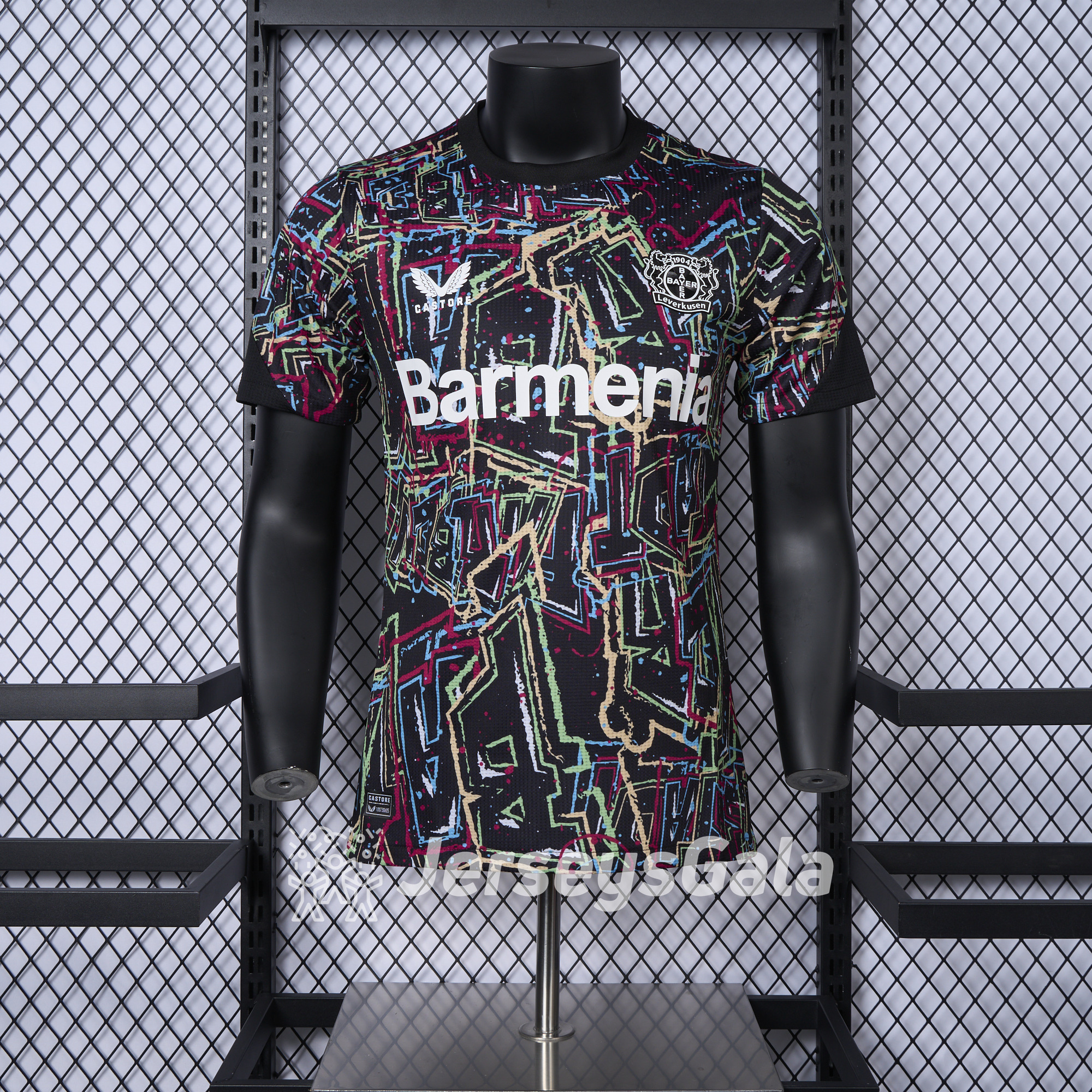 Bayer 04 Leverkusen 24-25 Black Graffiti Special Edition Jersey - Player Version - SOCCERDEALSHOP