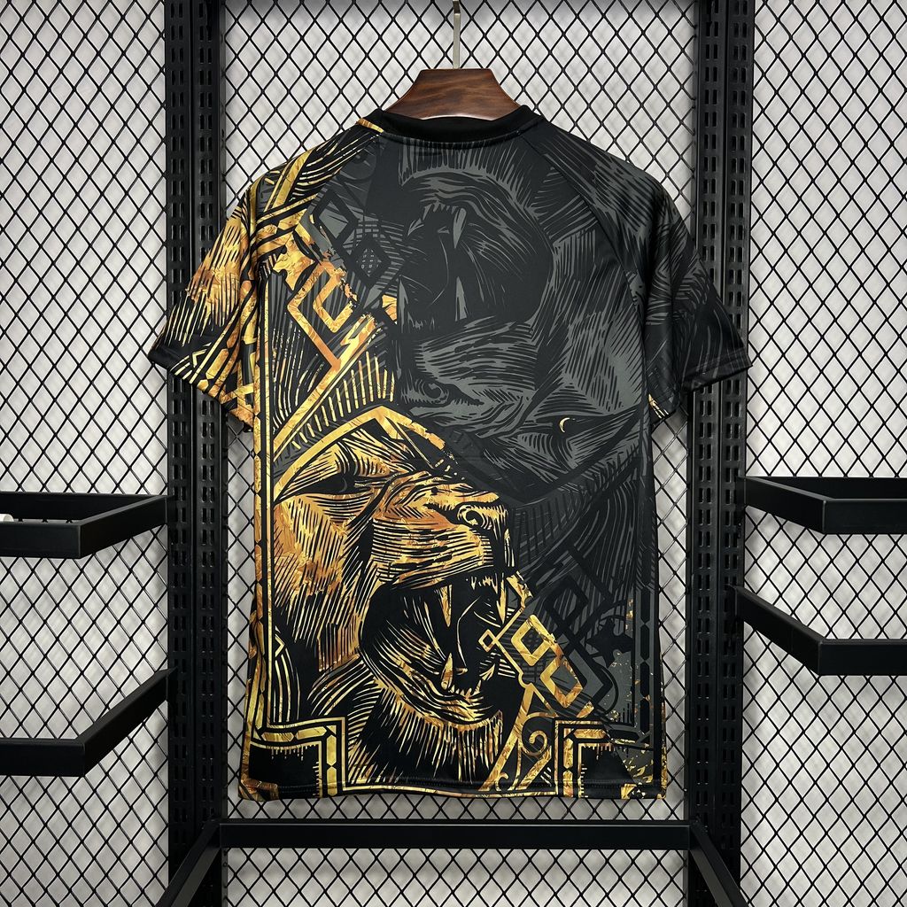 Real Madrid 24-25 Black and Gloden Lion Jersey - Fans Version - SOCCERDEALSHOP