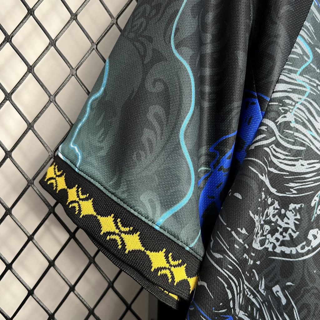 Real Madrid 24-25 White & Blue Loong Special Edition Jersey - Fans Version - SOCCERDEALSHOP