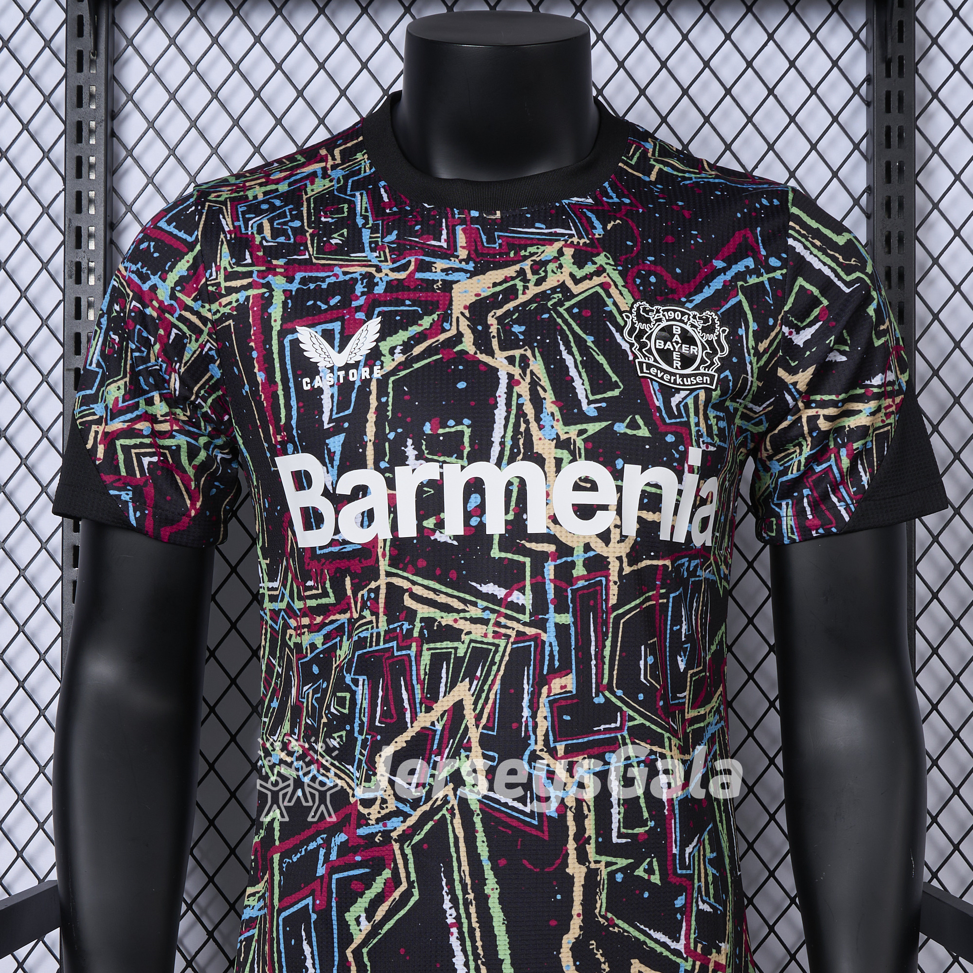 Bayer 04 Leverkusen 24-25 Black Graffiti Special Edition Jersey - Player Version - SOCCERDEALSHOP