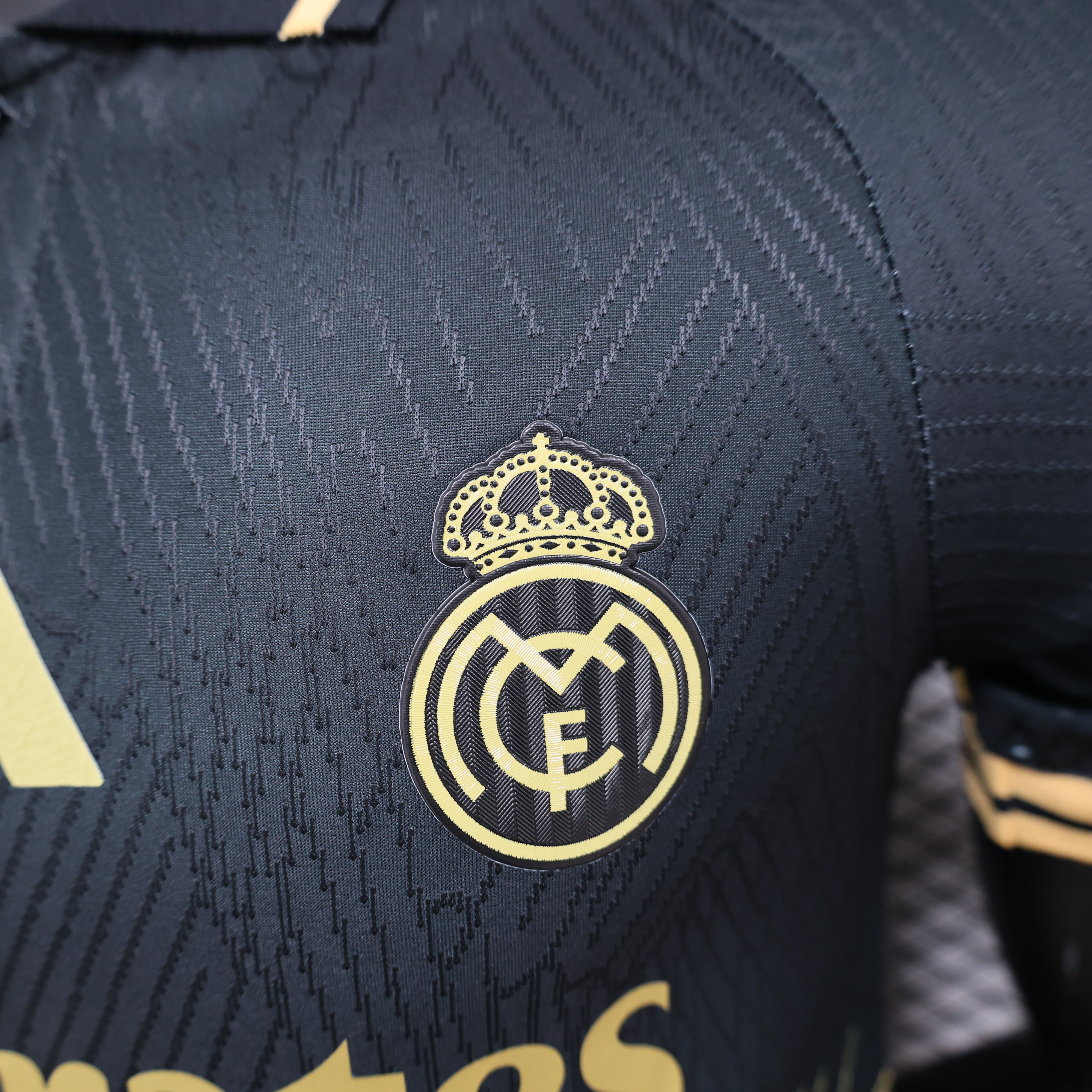 Real Madrid 24-25 Black & Golden Loong Special Edition Jersey - Player Version - SOCCERDEALSHOP